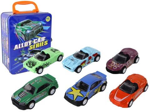 Zestaw Pojazdów Napęd Frykcyjny W Skrzynce Metal 6 ele LEAN Toys Zestaw Pojazdów Napęd Frykcyjny W Skrzynce Metal 6 ele LEAN Toys