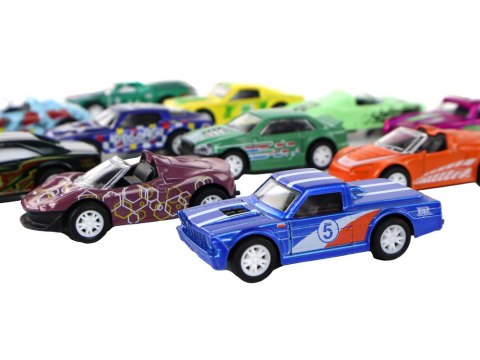 Zestaw Pojazdów Z Napędem Autka 12 ELE Metal 1:64 LEAN Toys Zestaw Pojazdów Z Napędem Autka 12 ELE Metal 1:64 LEAN Toys