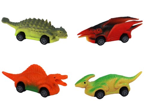 Zestaw Resoraków Dinozaury Samochodziki Kolorowe 8 Sztuk LEAN Toys Zestaw Resoraków Dinozaury Samochodziki Kolorowe 8 Sztuk LEAN Toys