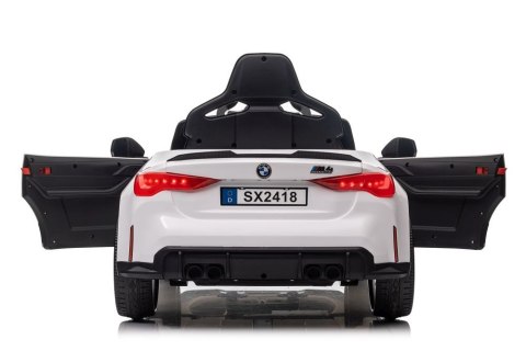 Auto Na Akumulator BMW M4 Białe LEAN CARS Auto Na Akumulator BMW M4 Białe LEAN CARS