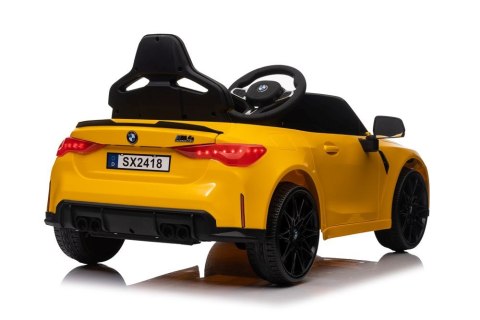 Auto Na Akumulator Bmw M4 Zółte LEAN CARS Auto Na Akumulator Bmw M4 Zółte LEAN CARS