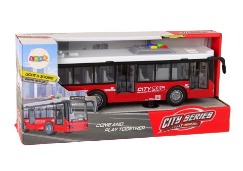 Autobus Na Baterie Światła Dźwięki Napęd Frykcyjny Czerwony 1:16 LEAN Toys Autobus Na Baterie Światła Dźwięki Napęd Frykcyjny Czerwony 1:16 LEAN Toys