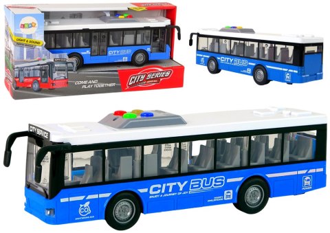 Autobus Na Baterie Światła Dźwięki Napęd Frykcyjny Niebieski 1:16 LEAN Toys Autobus Na Baterie Światła Dźwięki Napęd Frykcyjny Niebieski 1:16 LEAN Toys