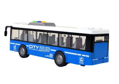 Autobus Na Baterie Światła Dźwięki Napęd Frykcyjny Niebieski 1:16 LEAN Toys Autobus Na Baterie Światła Dźwięki Napęd Frykcyjny Niebieski 1:16 LEAN Toys