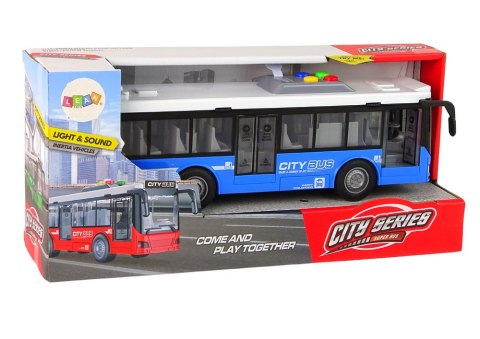 Autobus Na Baterie Światła Dźwięki Napęd Frykcyjny Niebieski 1:16 LEAN Toys Autobus Na Baterie Światła Dźwięki Napęd Frykcyjny Niebieski 1:16 LEAN Toys