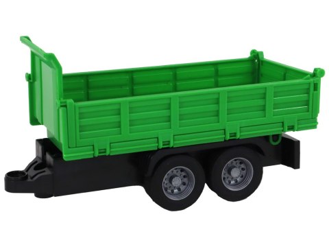 Ciężarówka Z Dźwigiem Przyczepą Napęd Frykcyjny Dźwięki Zielona Drewno 1:16 LEAN Toys Ciężarówka Z Dźwigiem Przyczepą Napęd Frykcyjny Dźwięki Zielona Drewno 1:16 LEAN Toys