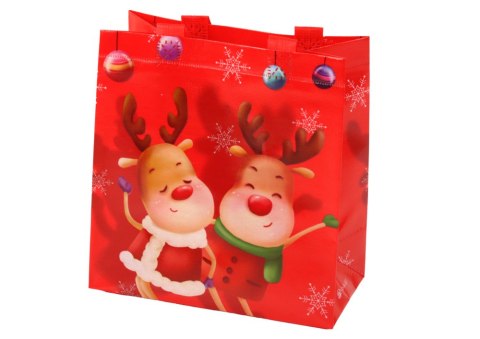 Czerwona Torba Prezentowa Renifery 23cm x 21,5cm x 11cm LEAN TOYS Czerwona Torba Prezentowa Renifery 23cm x 21,5cm x 11cm LEAN TOYS