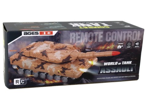 Czołg RC Zdalnie Sterowany 27 MHz Źółty LEAN Toys Czołg RC Zdalnie Sterowany 27 MHz Źółty LEAN Toys