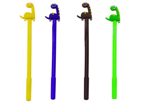 Długopis Z Dinozaurem Zatyczka Czarny Wkład Mix Brązowy Żółty 0.5mm LEAN TOYS Długopis Z Dinozaurem Zatyczka Czarny Wkład Mix Brązowy Żółty 0.5mm LEAN TOYS