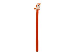 Długopis Z Jednorożcem Zatyczka Czarny Wkład Mix Fioletowy Pomarańczowy 0.5mm LEAN TOYS