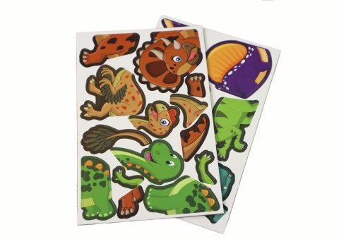 Edukacyjny Zestaw Puzzli Magnetycznych Z Motywem Dinozaurów LEAN Toys Edukacyjny Zestaw Puzzli Magnetycznych Z Motywem Dinozaurów LEAN Toys