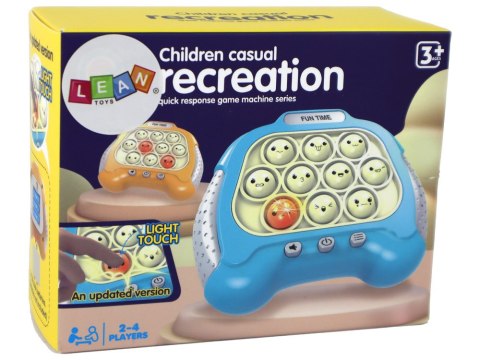 Gra Sensoryczna Konsola Pop It Na Baterie Światła Dźwięki Niebieska LEAN Toys Gra Sensoryczna Konsola Pop It Na Baterie Światła Dźwięki Niebieska LEAN Toys