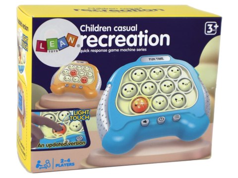 Gra Sensoryczna Konsola Pop It Na Baterie Światła Dźwięki Żółta LEAN Toys Gra Sensoryczna Konsola Pop It Na Baterie Światła Dźwięki Żółta LEAN Toys