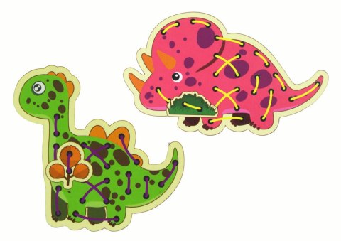 Gra Zręcznościowa Raj Dinozaurów Sznurowane Kolorowe LEAN Toys Gra Zręcznościowa Raj Dinozaurów Sznurowane Kolorowe LEAN Toys