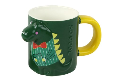 Kubek Z Przykrywką Zielony Dinozaur 400 ml LEAN Toys Kubek Z Przykrywką Zielony Dinozaur 400 ml LEAN Toys