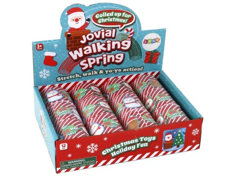 Kultowa Sprężyna Biało Czerwona Motyw Świąteczny Relaksacyjna 6CM LEAN TOYS Kultowa Sprężyna Biało Czerwona Motyw Świąteczny Relaksacyjna 6CM LEAN TOYS