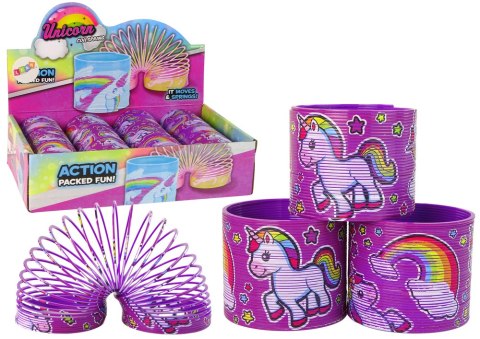 Kultowa Sprężyna Fioletowa Jednorożec Relaksacyjna 6CM LEAN TOYS Kultowa Sprężyna Fioletowa Jednorożec Relaksacyjna 6CM LEAN TOYS