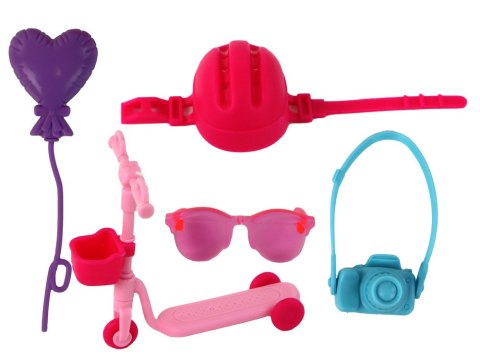 Lalki Dla Dzieci Anlily Mama i Córka Blond Włosy Hulajnoga 8 El. LEAN Toys Lalki Dla Dzieci Anlily Mama i Córka Blond Włosy Hulajnoga 8 El. LEAN Toys