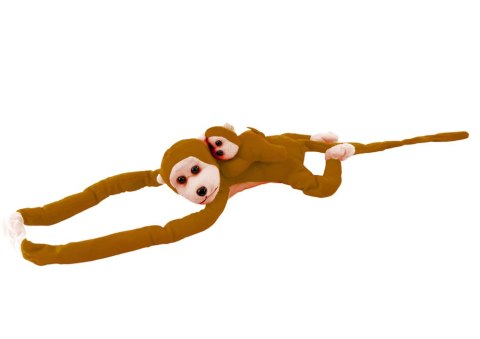 Maskotka Pluszowa Małpka z Dzieckiem Ciemno Brązowa 70 cm LEAN Toys Maskotka Pluszowa Małpka z Dzieckiem Ciemno Brązowa 70 cm LEAN Toys