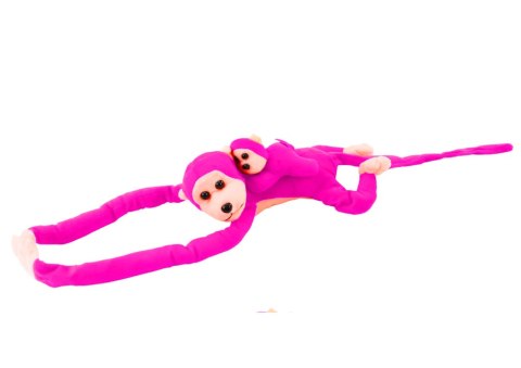 Maskotka Pluszowa Małpka z Dzieckiem Ciemno Różowa 90 cm LEAN Toys Maskotka Pluszowa Małpka z Dzieckiem Ciemno Różowa 90 cm LEAN Toys