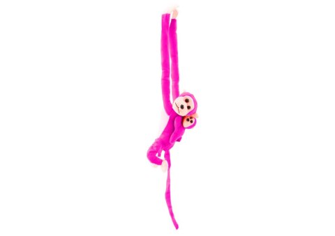 Maskotka Pluszowa Małpka z Dzieckiem Ciemno Różowa z Dźwiękiem 70 cm LEAN Toys Maskotka Pluszowa Małpka z Dzieckiem Ciemno Różowa z Dźwiękiem 70 cm LEAN Toys