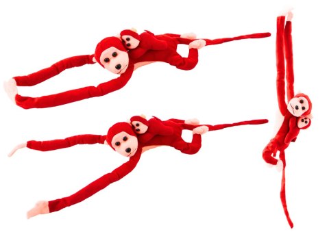 Maskotka Pluszowa Małpka z Dzieckiem Czerwona 90 cm LEAN Toys Maskotka Pluszowa Małpka z Dzieckiem Czerwona 90 cm LEAN Toys