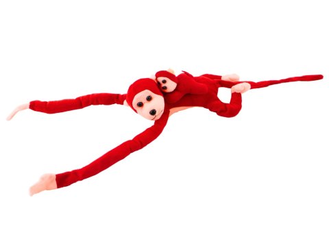 Maskotka Pluszowa Małpka z Dzieckiem Czerwona 90 cm LEAN Toys Maskotka Pluszowa Małpka z Dzieckiem Czerwona 90 cm LEAN Toys