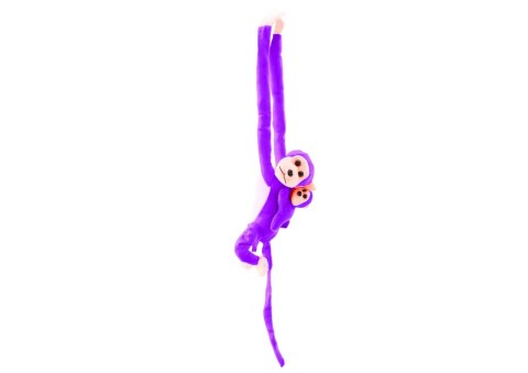 Maskotka Pluszowa Małpka z Dzieckiem Fioletowa 70 cm LEAN Toys Maskotka Pluszowa Małpka z Dzieckiem Fioletowa 70 cm LEAN Toys