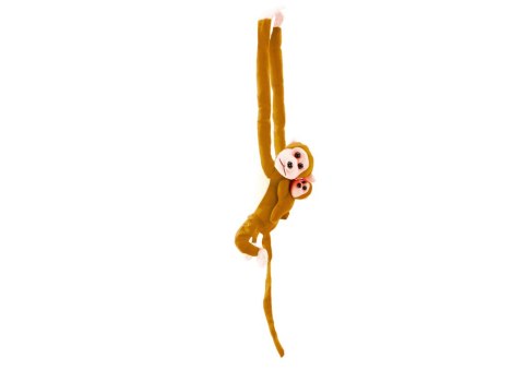 Maskotka Pluszowa Małpka z Dzieckiem Jasno Brązowa 70 cm LEAN Toys Maskotka Pluszowa Małpka z Dzieckiem Jasno Brązowa 70 cm LEAN Toys