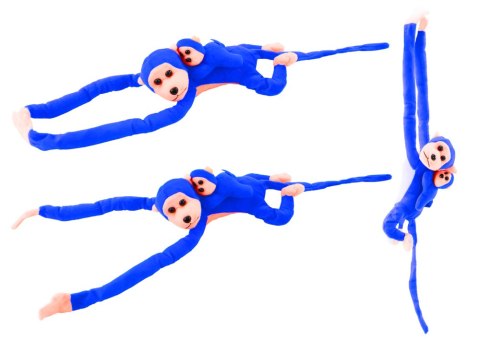 Maskotka Pluszowa Małpka z Dzieckiem Niebieska 90 cm LEAN Toys Maskotka Pluszowa Małpka z Dzieckiem Niebieska 90 cm LEAN Toys