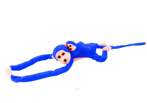 Maskotka Pluszowa Małpka z Dzieckiem Niebieska 90 cm LEAN Toys Maskotka Pluszowa Małpka z Dzieckiem Niebieska 90 cm LEAN Toys