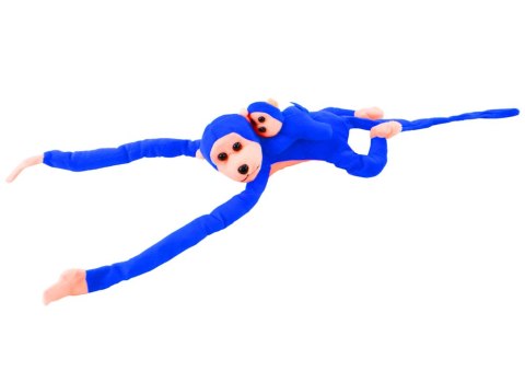 Maskotka Pluszowa Małpka z Dzieckiem Niebieska 90 cm LEAN Toys Maskotka Pluszowa Małpka z Dzieckiem Niebieska 90 cm LEAN Toys