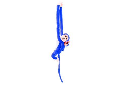 Maskotka Pluszowa Małpka z Dzieckiem Niebieska 90 cm LEAN Toys Maskotka Pluszowa Małpka z Dzieckiem Niebieska 90 cm LEAN Toys