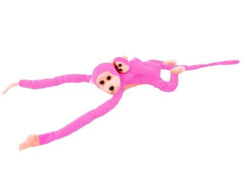 Maskotka Pluszowa Małpka z Dzieckiem Różowa 90 cm LEAN Toys Maskotka Pluszowa Małpka z Dzieckiem Różowa 90 cm LEAN Toys