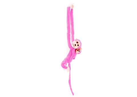 Maskotka Pluszowa Małpka z Dzieckiem Różowa 90 cm LEAN Toys Maskotka Pluszowa Małpka z Dzieckiem Różowa 90 cm LEAN Toys
