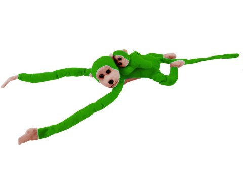 Maskotka Pluszowa Małpka z Dzieckiem Zielona 70 cm LEAN Toys Maskotka Pluszowa Małpka z Dzieckiem Zielona 70 cm LEAN Toys