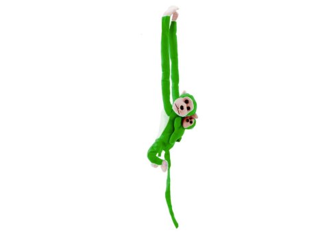 Maskotka Pluszowa Małpka z Dzieckiem Zielona 70 cm LEAN Toys Maskotka Pluszowa Małpka z Dzieckiem Zielona 70 cm LEAN Toys