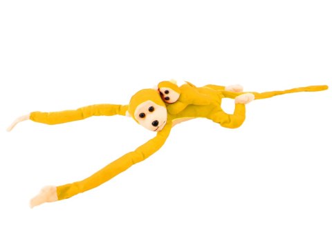 Maskotka Pluszowa Małpka z Dzieckiem Żółta 70 cm LEAN Toys Maskotka Pluszowa Małpka z Dzieckiem Żółta 70 cm LEAN Toys