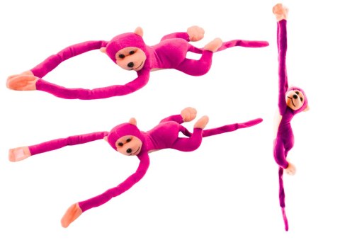 Maskotka Pluszowa Małpka z Dźwiękiem Ciemno Różowa 60 cm LEAN TOYS Maskotka Pluszowa Małpka z Dźwiękiem Ciemno Różowa 60 cm LEAN TOYS