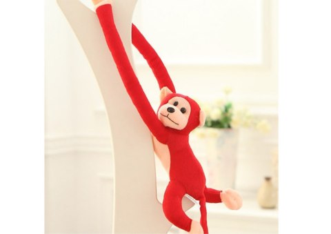 Maskotka Pluszowa Małpka z Dźwiękiem Czerwona 60 cm LEAN TOYS Maskotka Pluszowa Małpka z Dźwiękiem Czerwona 60 cm LEAN TOYS