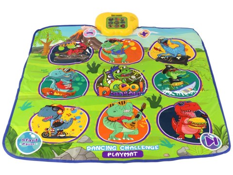 Mata Do Tańczenia Z Motywem Dinozaurów 90cm x 86cm LEAN Toys Mata Do Tańczenia Z Motywem Dinozaurów 90cm x 86cm LEAN Toys