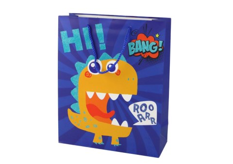 Papierowa Torba Prezentowa Niebieska Dinozaur 32cm x 26cm x 10cm LEAN TOYS Papierowa Torba Prezentowa Niebieska Dinozaur 32cm x 26cm x 10cm LEAN TOYS