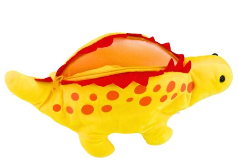 Pluszowy Dinozaur Piórnik Schowek Zawieszka Żółty LEAN Toys Pluszowy Dinozaur Piórnik Schowek Zawieszka Żółty LEAN Toys