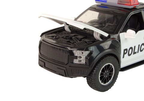 Pojazd Terenowy Policja Czarny Otwierane Drzwi Dźwięk Światła LEAN Toys Pojazd Terenowy Policja Czarny Otwierane Drzwi Dźwięk Światła LEAN Toys