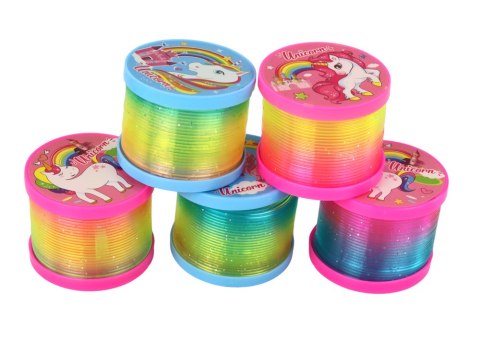 Tęczowa Sprężyna Z Efektem Świetlnym Motyw Jednorożców LEAN TOYS Tęczowa Sprężyna Z Efektem Świetlnym Motyw Jednorożców LEAN TOYS