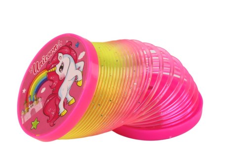 Tęczowa Sprężyna Z Efektem Świetlnym Motyw Jednorożców LEAN TOYS Tęczowa Sprężyna Z Efektem Świetlnym Motyw Jednorożców LEAN TOYS