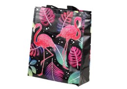 Torba Prezentowa Flamingi Czarna 30,5cm x 24,5cm x 10cm LEAN TOYS