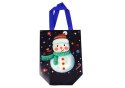 Torba Prezentowa w Ciemnym Kolorze Motyw Bałwana 23cm x 21,5cm x 11cm LEAN TOYS
