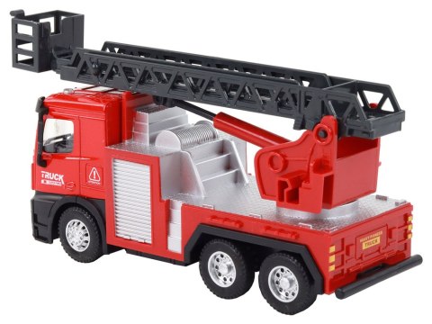 Wóz Strażacki Czerwony Z Wysuwana Drabiną Wysięgnik LEAN Toys Wóz Strażacki Czerwony Z Wysuwana Drabiną Wysięgnik LEAN Toys