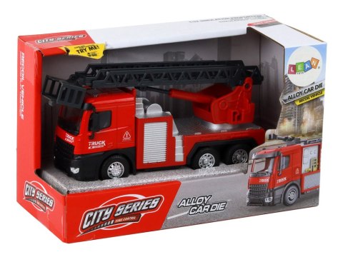 Wóz Strażacki Czerwony Z Wysuwana Drabiną Wysięgnik LEAN Toys Wóz Strażacki Czerwony Z Wysuwana Drabiną Wysięgnik LEAN Toys